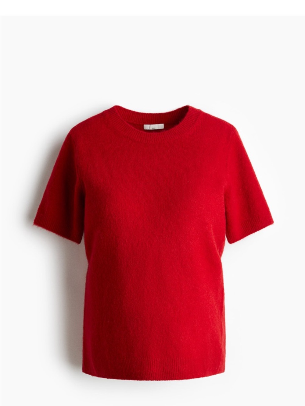 H&M MamaRed Short Sleeve Knit Top